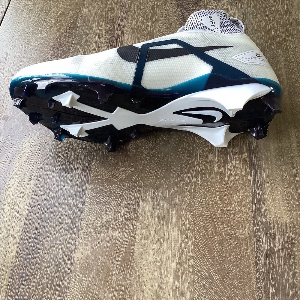 Men’s Nike Alpha Menace Elite 3 White/Navy Blue/ Black Football Cleats Sz 9 - Picture 8 of 8